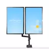 Braço StarTech.com para dois monitores com montagem na secretária, suporte de monitor totalmente articulado para 2 ecrãs VESA até 32 polegadas (8 kg), altura ajustável, braçadeira/passagem de secretária, mola mecânica