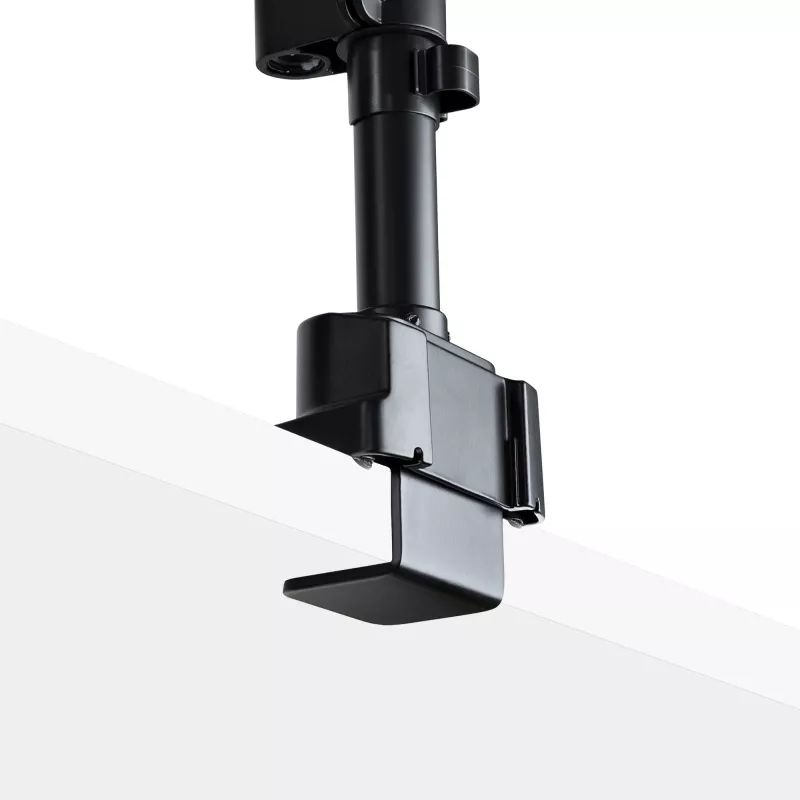 Braço StarTech.com para dois monitores com montagem na secretária, suporte de monitor totalmente articulado para 2 ecrãs VESA até 32 polegadas (8 kg), altura ajustável, braçadeira/passagem de secretária, mola mecânica