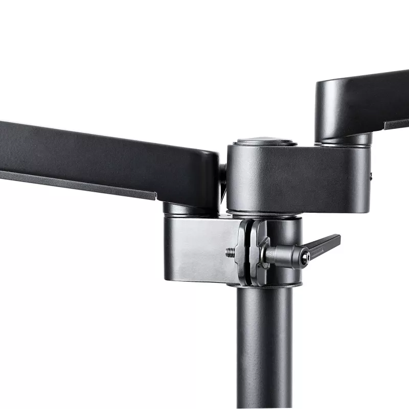 Braço StarTech.com para dois monitores com montagem na secretária, suporte de monitor totalmente articulado para 2 ecrãs VESA até 32 polegadas (8 kg), altura ajustável, braçadeira/passagem de secretária, mola mecânica
