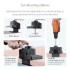Braço StarTech.com para dois monitores com montagem na secretária, suporte de monitor totalmente articulado para 2 ecrãs VESA até 32 polegadas (8 kg), altura ajustável, braçadeira/passagem de secretária, mola mecânica