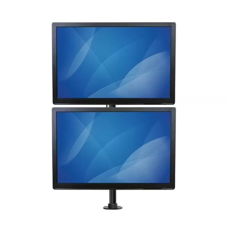 Suporte StarTech.com para dois monitores com montagem na secretária – vertical – aço