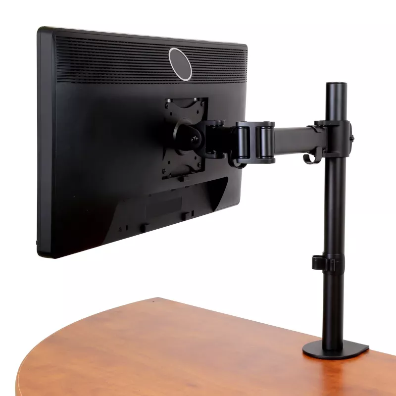 Braço StarTech.com para monitor com montagem na secretária para ecrãs VESA até 34 polegadas (8 kg) - suporte de coluna articulado para monitor individual - suporte de monitor ergonómico ajustável em altura - braçadeira de secretária/passagem de cabos