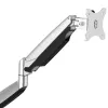 Suporte StarTech.com para monitor com montagem na secretária - suporte VESA ergonómico de alta resistência - ecrã individual de 9 kg - totalmente articulado, altura ajustável, articulado - alumínio - braçadeira/passagem de secretária - prateado