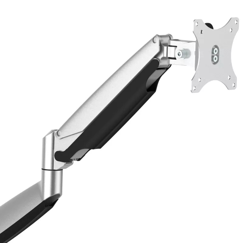 Suporte StarTech.com para monitor com montagem na secretária - suporte VESA ergonómico de alta resistência - ecrã individual de 9 kg - totalmente articulado, altura ajustável, articulado - alumínio - braçadeira/passagem de secretária - prateado