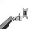 Suporte StarTech.com para monitor com montagem na secretária - suporte VESA ergonómico de alta resistência - ecrã individual de 9 kg - totalmente articulado, altura ajustável, articulado - alumínio - braçadeira/passagem de secretária - prateado