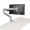 Suporte StarTech.com para monitor com montagem na secretária - suporte VESA ergonómico de alta resistência - ecrã individual de 9 kg - totalmente articulado, altura ajustável, articulado - alumínio - braçadeira/passagem de secretária - prateado