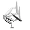 Suporte StarTech.com para monitor com montagem na secretária - suporte VESA ergonómico de alta resistência - ecrã individual de 9 kg - totalmente articulado, altura ajustável, articulado - alumínio - braçadeira/passagem de secretária - prateado
