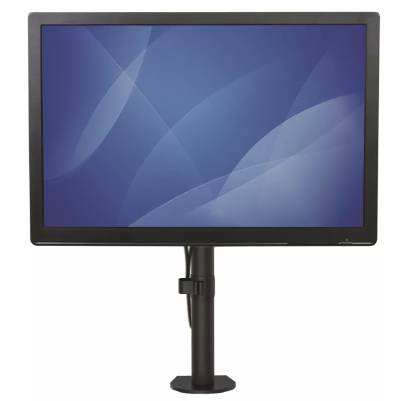 Suporte StarTech.com para monitor individual com montagem na secretária – montagem robusta em coluna para um ecrã, até 8 kg, compatível com VESA – suporte de monitor ergonómico ajustável em altura – braçadeira/passagem de secretária