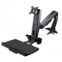 Braço StarTech.com para monitor sentado/em pé – braço de estação de trabalho ajustável para montagem na secretária para ecrã individual de 34 polegadas com montagem VESA – conversor ergonómico articulado de secretária elevável com prateleira para teclado