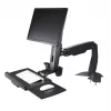 Braço StarTech.com para monitor sentado/em pé – braço de estação de trabalho ajustável para montagem na secretária para ecrã individual de 34 polegadas com montagem VESA – conversor ergonómico articulado de secretária elevável com prateleira para teclado