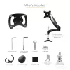 Suporte StarTech.com para portátil com montagem na secretária – braço articulado totalmente móvel para portátil ou monitor individual de 34 polegadas – placa de montagem VESA para portáteis – suporte ergonómico ajustável para notebook – braçadeira de secretária