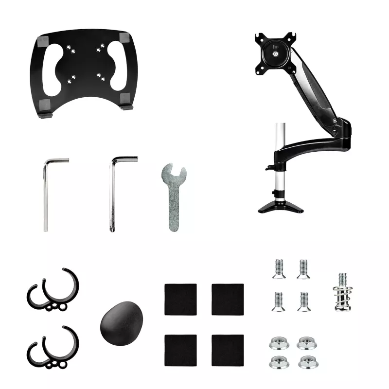 Suporte StarTech.com para portátil com montagem na secretária – braço articulado totalmente móvel para portátil ou monitor individual de 34 polegadas – placa de montagem VESA para portáteis – suporte ergonómico ajustável para notebook – braçadeira de secretária