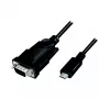 LogiLink AU0051A cabo adaptador série de USB-C para RS232 (DB9), 1,2 m, preto