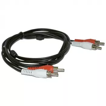 Cabo de áudio Microconnect AUDCC2 1,5 m 2 x RCA preto