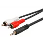 Cabo de áudio Microconnect AUDLC15G 15 m 3,5 mm 2 x RCA preto