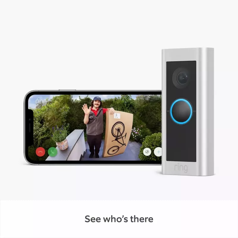 Amazon Ring Battery Video Doorbell Pro B0B2BNM4PV campainha de vídeo inteligente, Wi-Fi, vídeo HD+, visão noturna, áudio bidirecional