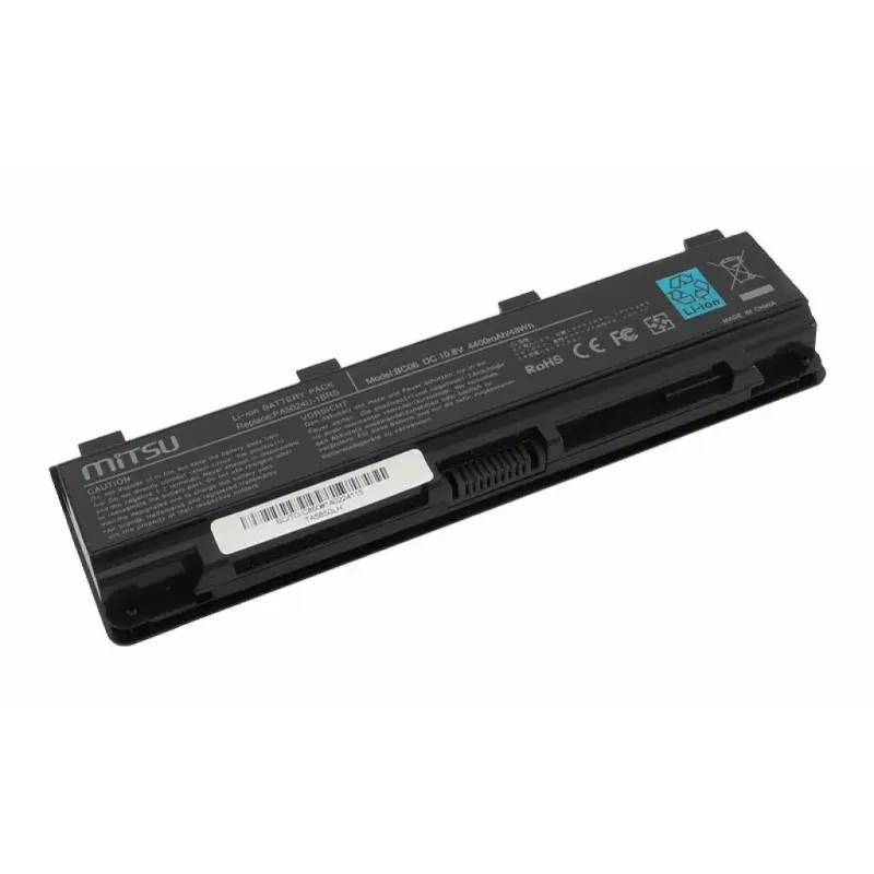 Bateria de portátil MITSU para Toshiba C850 / L800 / S855, 4400 mAh, 10,8–11,1 V