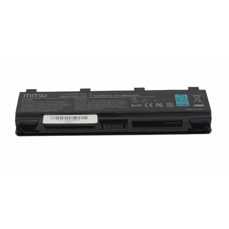 Bateria de portátil MITSU para Toshiba C850 / L800 / S855, 4400 mAh, 10,8–11,1 V