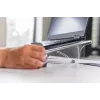 BakkerElkhuizen Q-note 350 suporte para notebook, suporte para portátil, transparente, plástico, aço, 25,4 cm (10 polegadas), 50,8 cm (20 polegadas), 110 - 230 mm