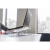 BakkerElkhuizen Q-note 350 suporte para notebook, suporte para portátil, transparente, plástico, aço, 25,4 cm (10 polegadas), 50,8 cm (20 polegadas), 110 - 230 mm