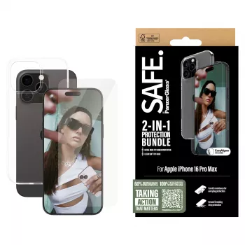 PanzerGlass SAFE. by ® Pacote de proteção 2-em-1 iPhone 16 Pro Max