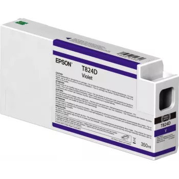 Embalagem individual Epson violeta T824D00 UltraChrome HDX 350ml, violeta, tinta pigmentada, 350 ml, 1 unid.