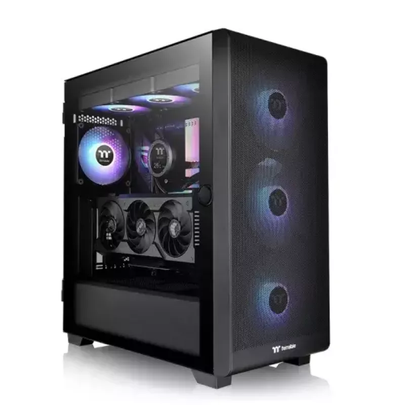 Caixa de PC Thermaltake S250 TG Midi Tower preta