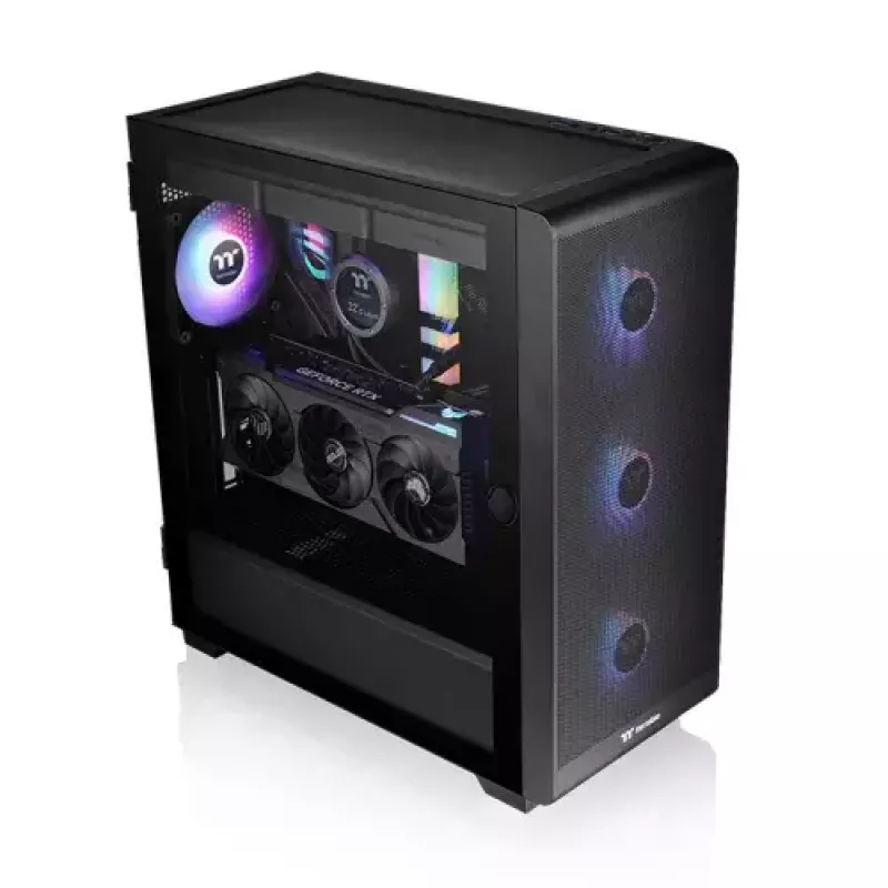 Caixa de PC Thermaltake S250 TG Midi Tower preta