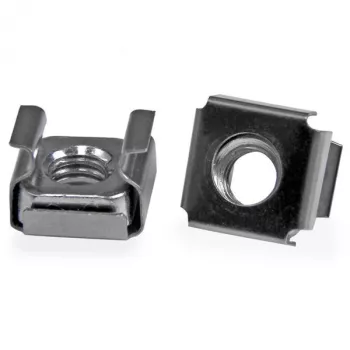 StarTech.com 50 unid. porcas de gaiola M6 para bastidor de servidor, porca de gaiola, aço inoxidável, aço inoxidável, M6, CE, TAA, REACH, 215,5 g