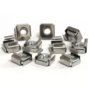 StarTech.com 50 unid. porcas de gaiola M6 para bastidor de servidor, porca de gaiola, aço inoxidável, aço inoxidável, M6, CE, TAA, REACH, 215,5 g