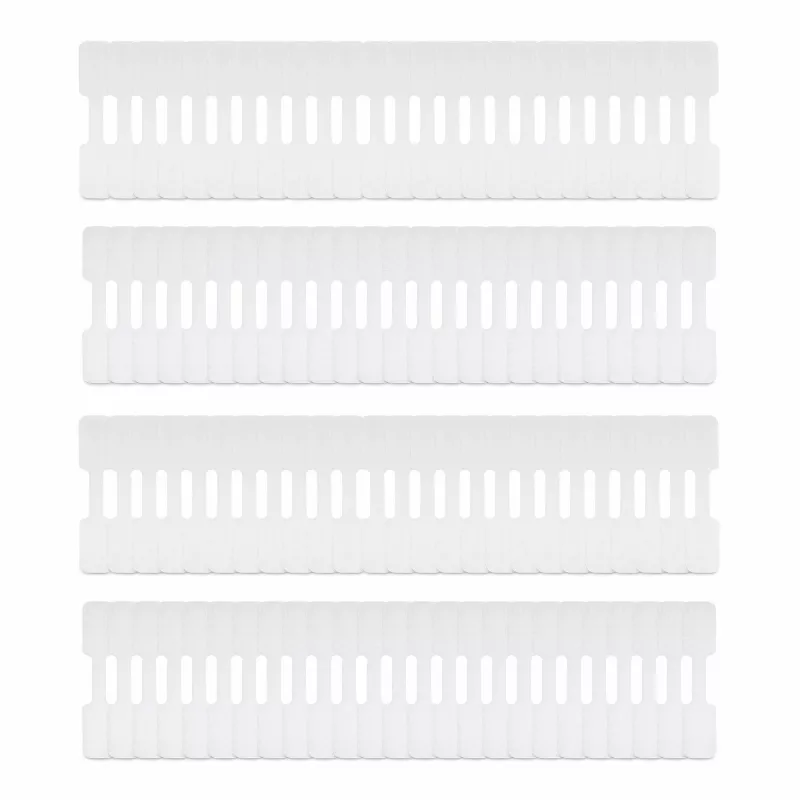 StarTech.com etiquetas para cabos de 3,5 polegadas (9cm), pack de 100, branco, etiquetas de cabos com fecho de velcro de gancho a gancho, identificação de cabos escrevíveis para gestão de cabos, etiquetas de identificação de cabos