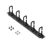 StarTech.com organizador de gestão de cabos 1U 19 polegadas – ganchos em D para bastidor de rede/servidor – painel horizontal de cabos para centros de dados com orifícios de passagem, incl. material de montagem – EIA/ECA-310-E