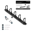 StarTech.com organizador de gestão de cabos 1U 19 polegadas – ganchos em D para bastidor de rede/servidor – painel horizontal de cabos para centros de dados com orifícios de passagem, incl. material de montagem – EIA/ECA-310-E