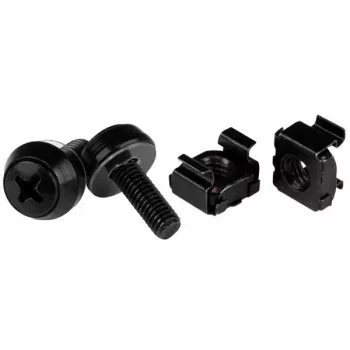 StarTech.com M5 x 12mm – parafusos e porcas de gaiola – pack de 100, preto