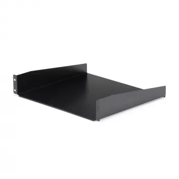 StarTech.com Prateleira de rack 2HE para servidor – Prateleira universal de montagem em rack para armário e rack de equipamento de rede de 19 polegadas – Aço de alta resistência – Capacidade de carga 20 kg – Prateleira com 400 mm de profundidade, preto