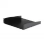 StarTech.com Prateleira de rack 2HE para servidor – Prateleira universal de montagem em rack para armário e rack de equipamento de rede de 19 polegadas – Aço de alta resistência – Capacidade de carga 20 kg – Prateleira com 400 mm de profundidade, preto