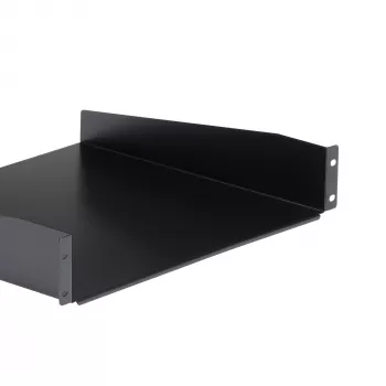 StarTech.com Prateleira de rack 2HE para servidor – Prateleira universal de montagem em rack para armário e rack de equipamento de rede de 19 polegadas – Aço de alta resistência – Capacidade de carga 20 kg – Prateleira com 400 mm de profundidade, preto
