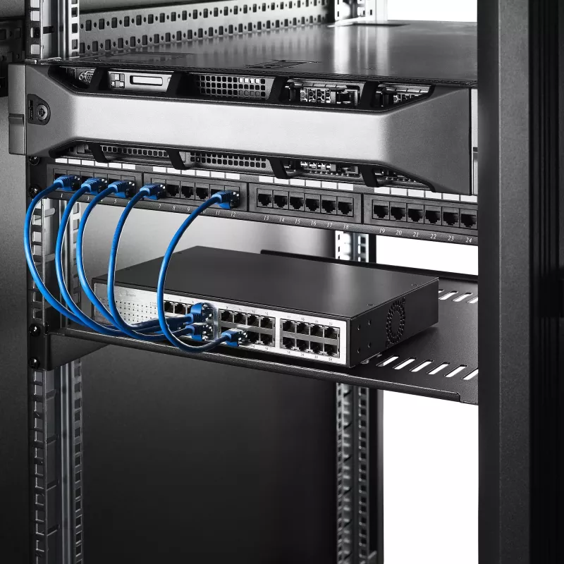 StarTech.com CABSHELF116V2PK pack de 2 prateleiras rack 1U ventiladas, 16 polegadas de profundidade