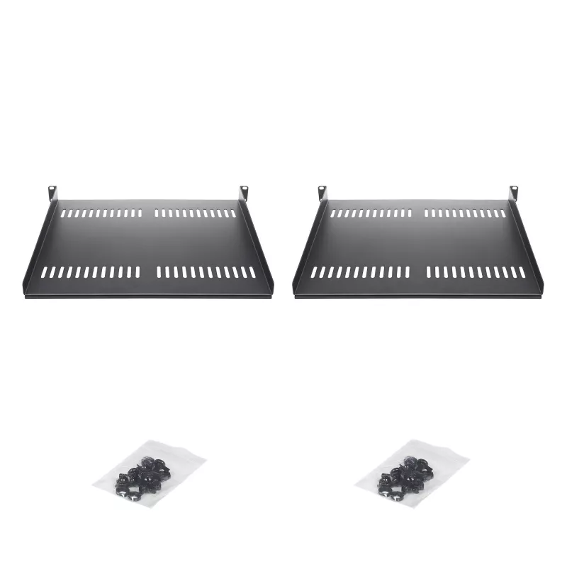 StarTech.com CABSHELF116V2PK pack de 2 prateleiras rack 1U ventiladas, 16 polegadas de profundidade