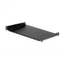 StarTech.com prateleira fixa de montagem em bastidor de servidor 1U - prateleira universal de braço em consola de aço com 25,4 cm de profundidade para bastidor de equipamento AV/rede de 19 polegadas - robusta - capacidade de carga 20 kg, preto