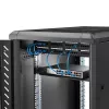 StarTech.com prateleira fixa de montagem em bastidor de servidor 1U - prateleira universal de braço em consola de aço com 25,4 cm de profundidade para bastidor de equipamento AV/rede de 19 polegadas - robusta - capacidade de carga 20 kg, preto