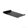 StarTech.com prateleira fixa de montagem em bastidor de servidor 1U - prateleira universal de braço em consola de aço com 25,4 cm de profundidade para bastidor de equipamento AV/rede de 19 polegadas - robusta - capacidade de carga 20 kg, preto