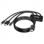 CLUB3D adaptador ativo USB Type C + HDMI™ + MiniDisplayPort™ 1.2 para HDMI™ 4K60Hz HDR M/M 32AWG