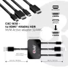CLUB3D adaptador ativo USB Type C + HDMI™ + MiniDisplayPort™ 1.2 para HDMI™ 4K60Hz HDR M/M 32AWG