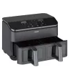 Cosori Dual Basket Chef Edition fritadeira de ar quente dupla 8,5 L de bancada 1750 W preto, prateado