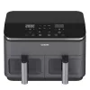 Cosori Dual Basket Chef Edition fritadeira de ar quente dupla 8,5 L de bancada 1750 W preto, prateado