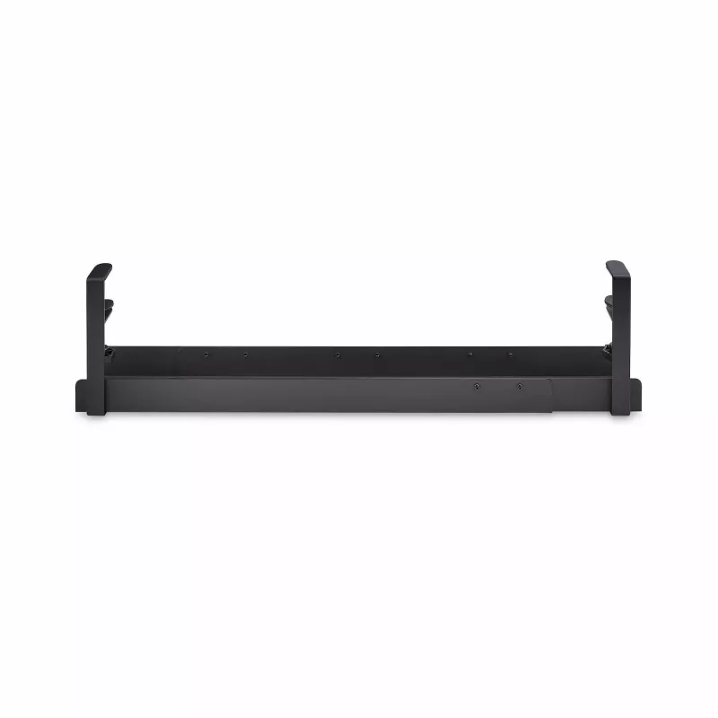 StarTech.com bandeja de gestão de cabos sob a mesa, organizador de cabos ajustável em comprimento, montagem por aperto, sem necessidade de perfurar, suporte para réguas de tomadas, preto