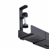 StarTech.com bandeja de gestão de cabos sob a mesa, organizador de cabos ajustável em comprimento, montagem por aperto, sem necessidade de perfurar, suporte para réguas de tomadas, preto