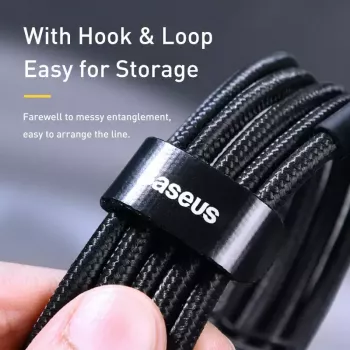 Cabo USB Baseus Cafule USB 2.0 2 m USB C preto