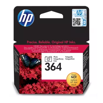 Cartucho de tinta original HP 364 Photo, rendimento padrão, azul fotográfico, tinta de corante, 1 unid., 130 páginas